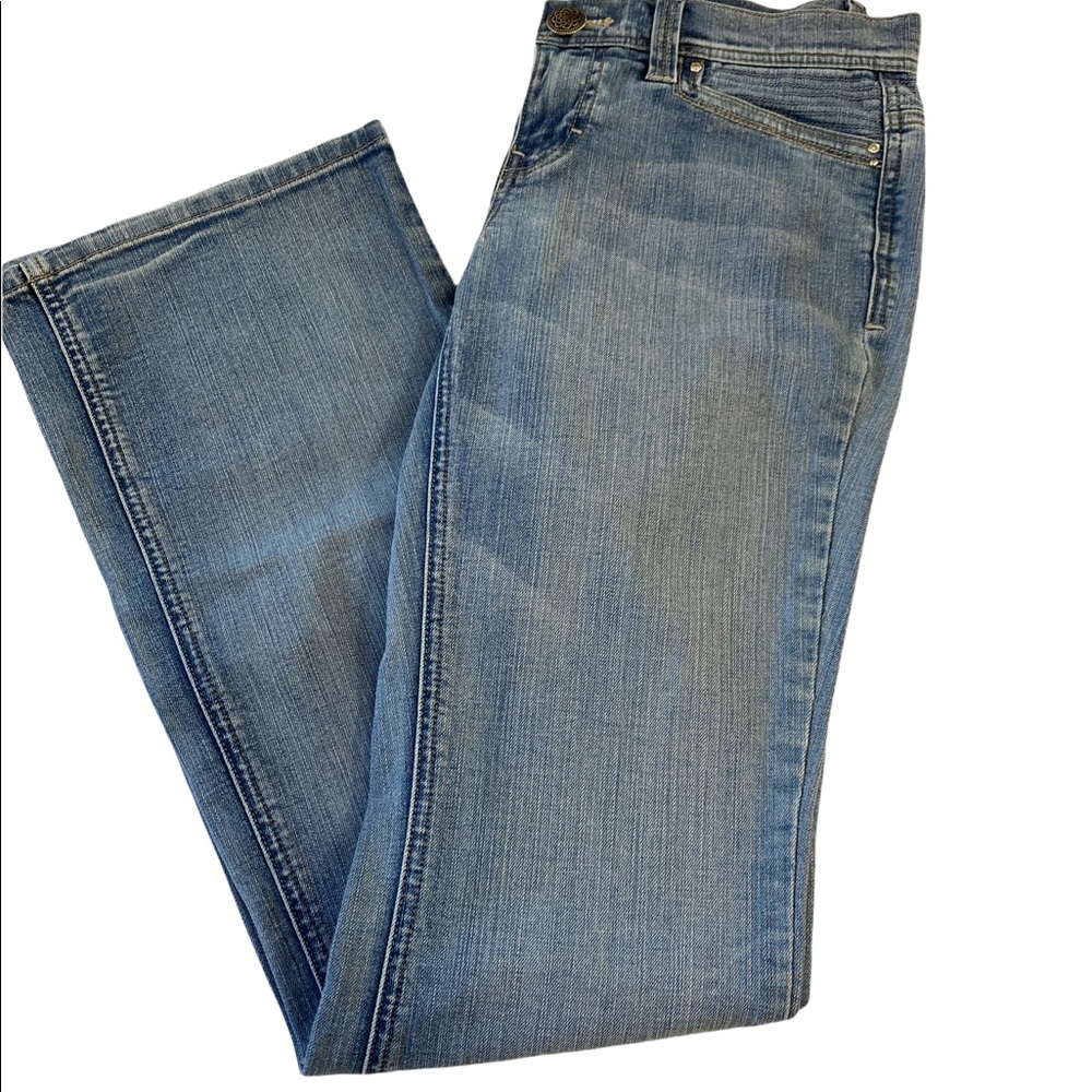 WHBM NOIR BOOT LEG JEANS 2R